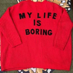 My life is boring lazy oaf cardigan